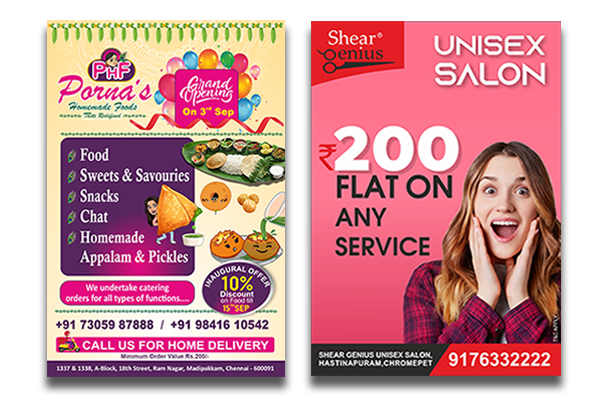 Flyers and Leaflets Design and Printing in Chennai